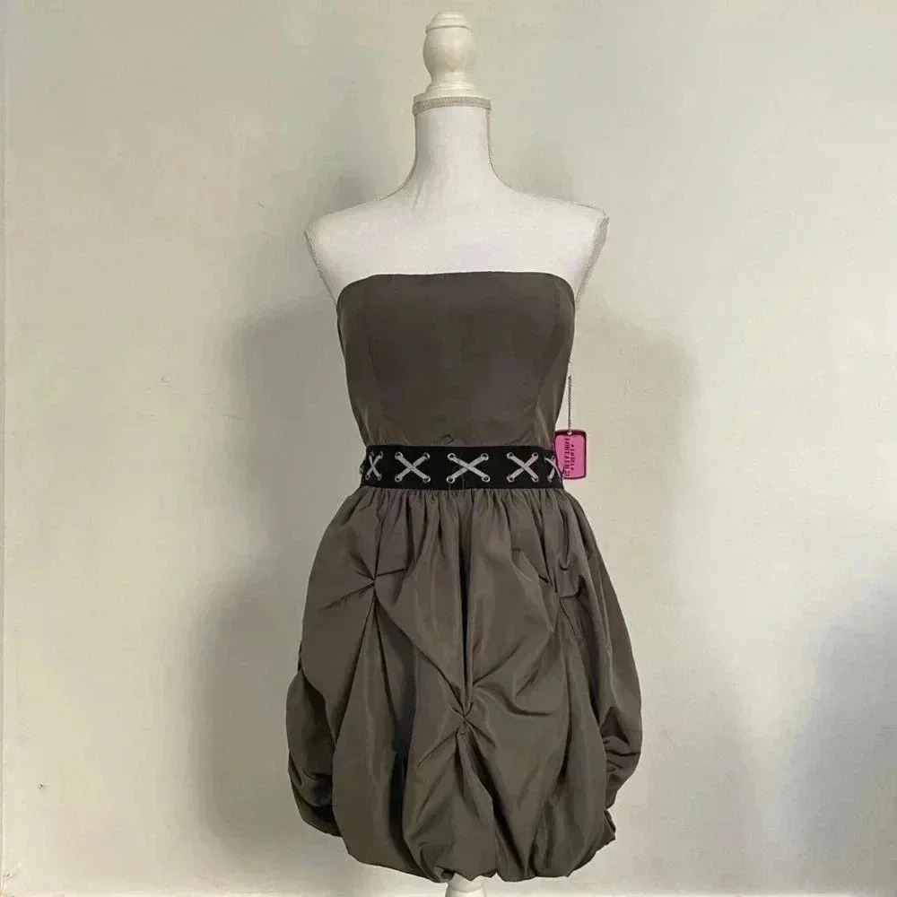 Vintage deadstock forever 21 army green bubble dress.